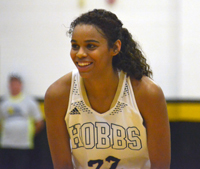 girl basketball player smiling